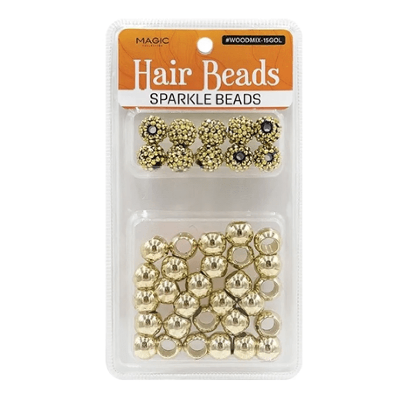 Magic Collection Sparkle Hair Bead Mix Golden or White - Beauty Exchange Beauty Supply
