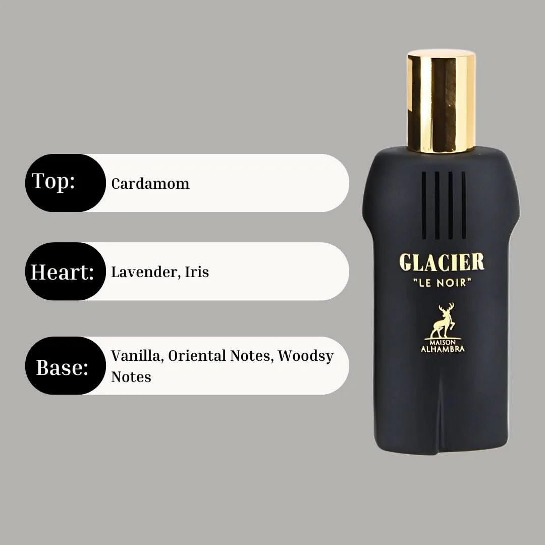 Maison Alhambra Glacier Le Noir Eau De Parfum Spray – 3.4oz - Beauty Exchange Beauty Supply