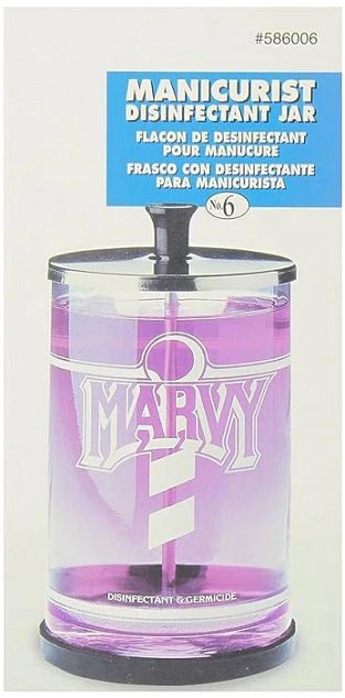 Marvy Manicurist Jar – Classic Glass Disinfecting Jar for Tools - Beauty Exchange Beauty Supply