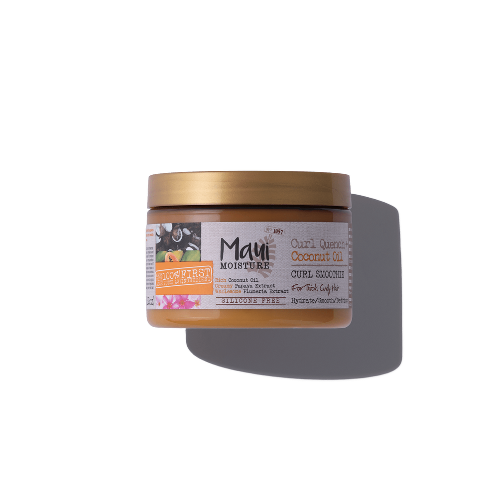 Maui Moisture Curl Quench + Coconut Oil Curl Smoothie | Rich Curl Enhancer for Thick, Curly Hair โ Ultra Moisturizing & Frizz - Fighting โ 12 oz - Beauty Exchange Beauty Supply