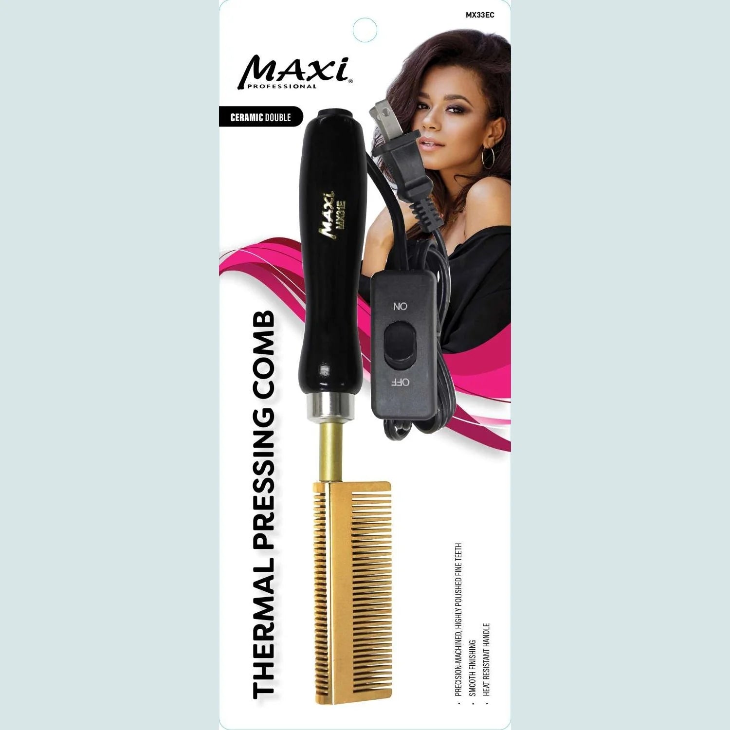 Maxi Professional Thermal Pressing Comb – Copper, Brass & Ceramic Variants - Beauty Exchange Beauty Supply