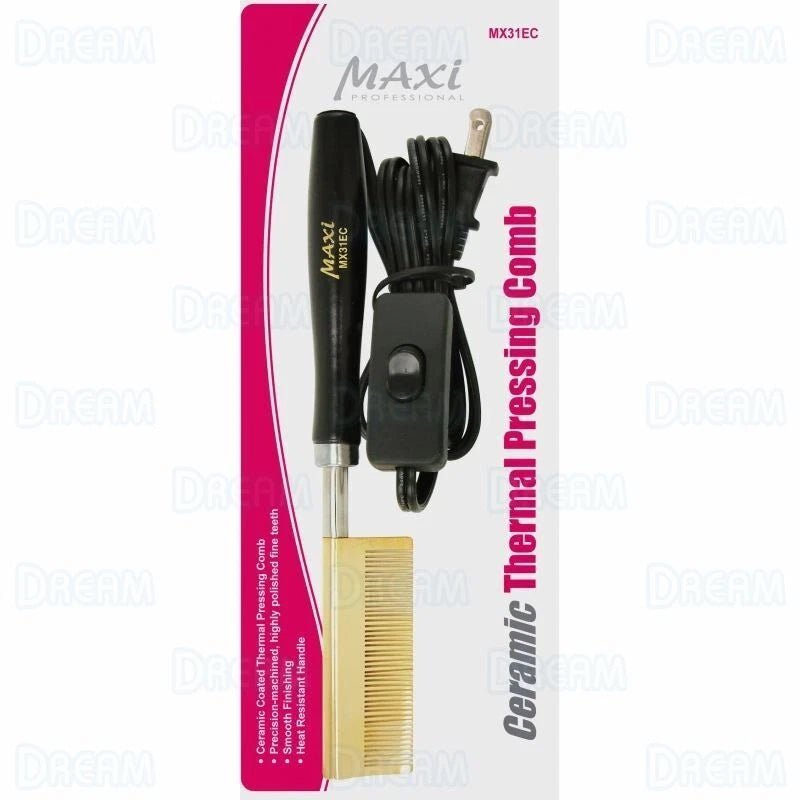 Maxi Professional Thermal Pressing Comb – Copper, Brass & Ceramic Variants - Beauty Exchange Beauty Supply