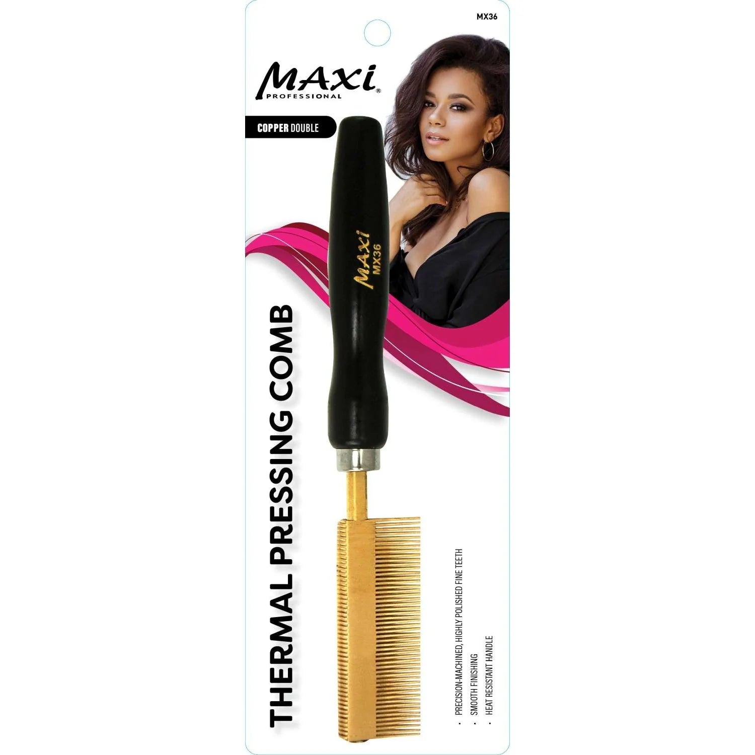 Maxi Professional Thermal Pressing Comb – Copper, Brass & Ceramic Variants - Beauty Exchange Beauty Supply