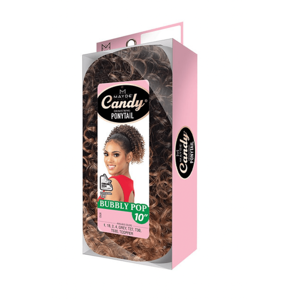 Mayde Beauty Candy Drawstring Ponytail – Bubbly Pop 10" | Quick & Fluffy Volume Style | Glueless & Beginner - Friendly - Beauty Exchange Beauty Supply