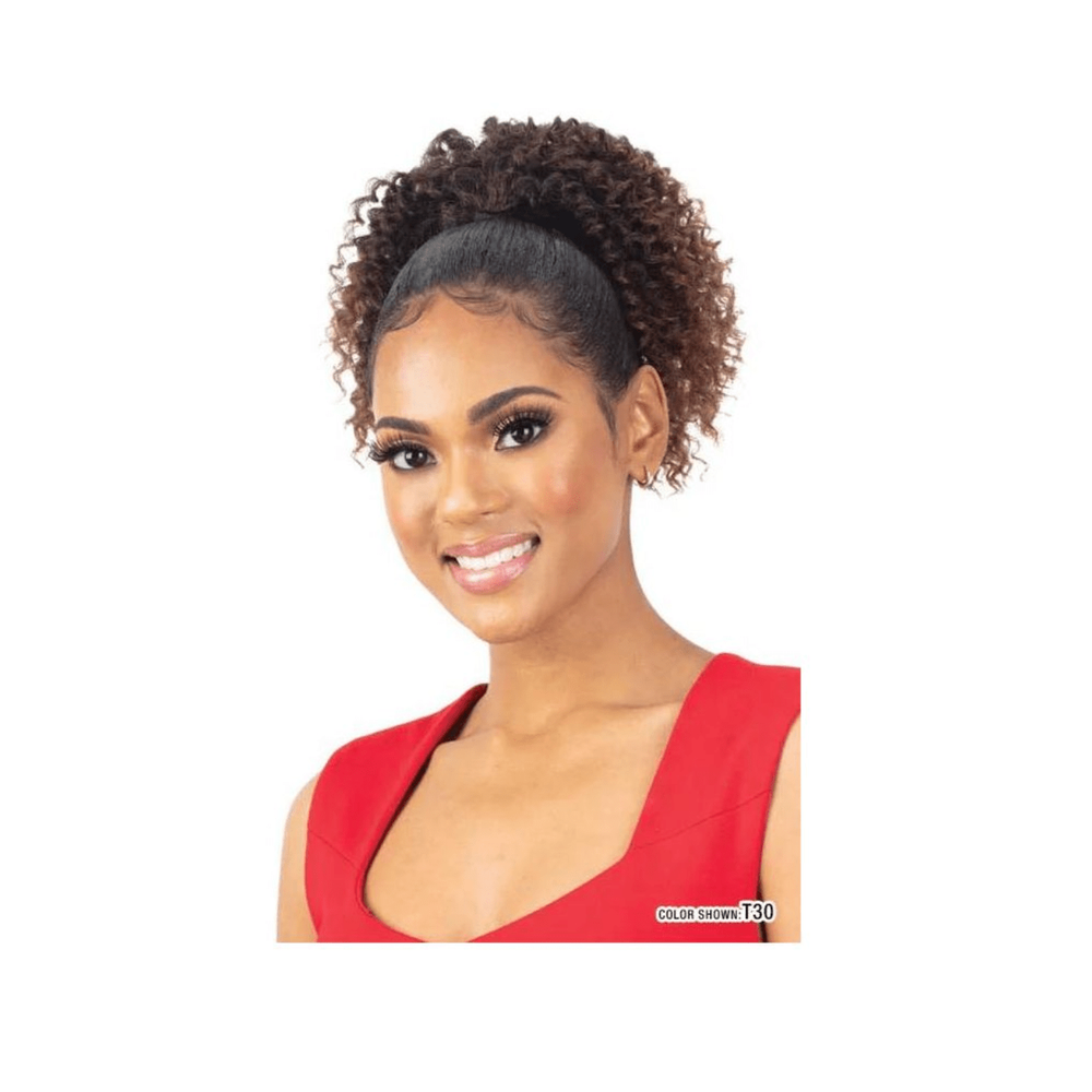 Mayde Beauty Candy Drawstring Ponytail – Ring Pop 10" | Soft Curly Puff | Easy Install & Glueless Drawstring Style - Beauty Exchange Beauty Supply