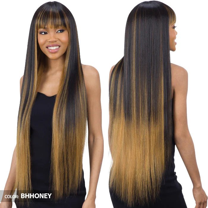 Mayde Beauty “Sleek China Bang” Full Wig – Free Part, Smooth Touch, Bold & Classic Colors | One Size - Beauty Exchange Beauty Supply