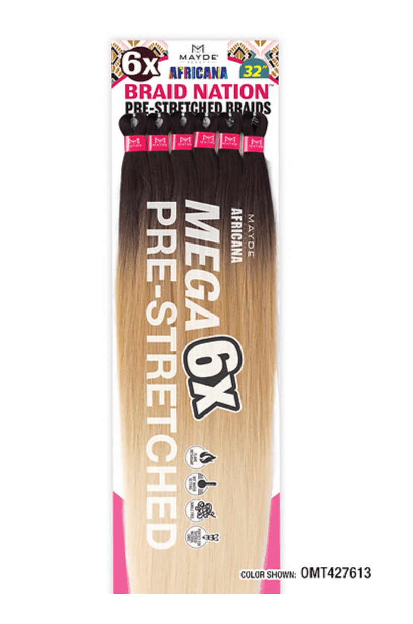 Mayde Beauty Synthetic Braiding Hair – 6X Braid Nation 32″ - Beauty Exchange Beauty Supply