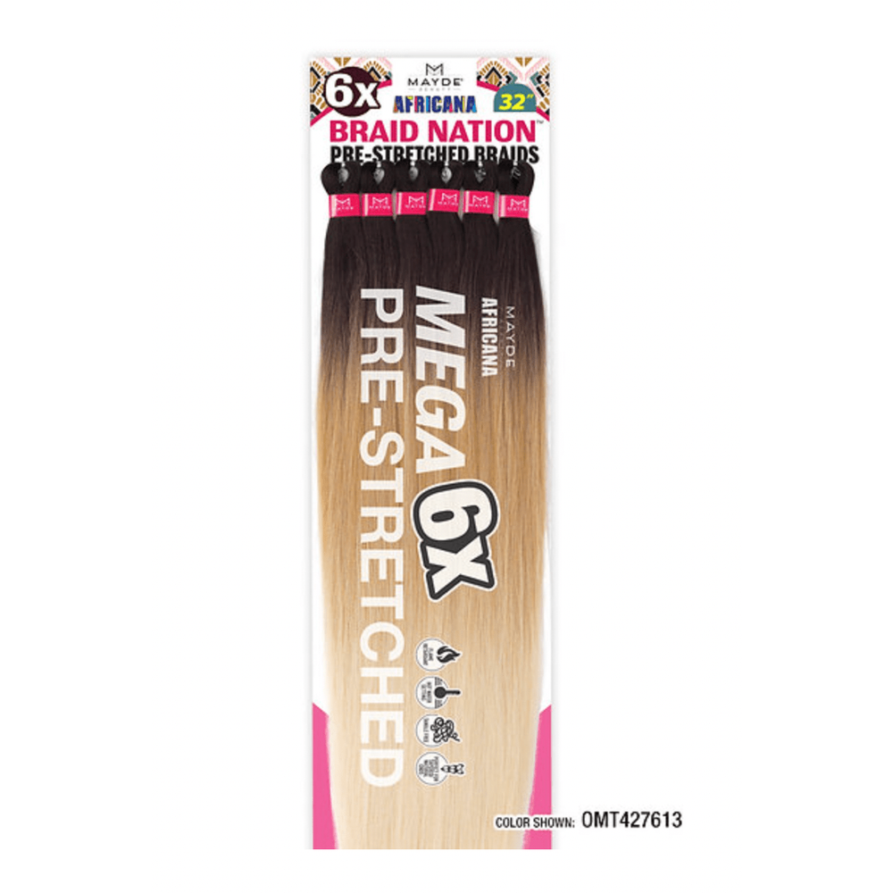 Mayde Beauty Synthetic Braiding Hair – 6X Braid Nation 32″ - Beauty Exchange Beauty Supply