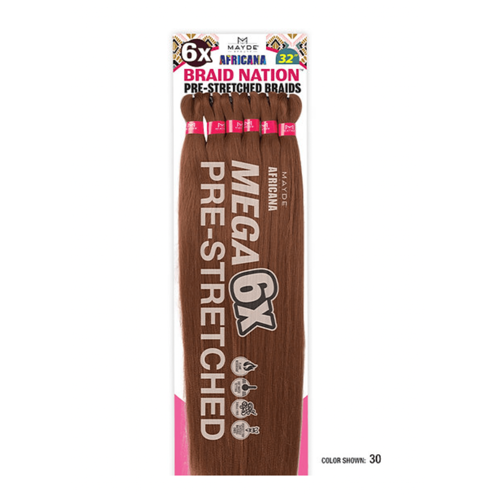 Mayde Beauty Synthetic Braiding Hair – 6X Braid Nation 32″ - Beauty Exchange Beauty Supply