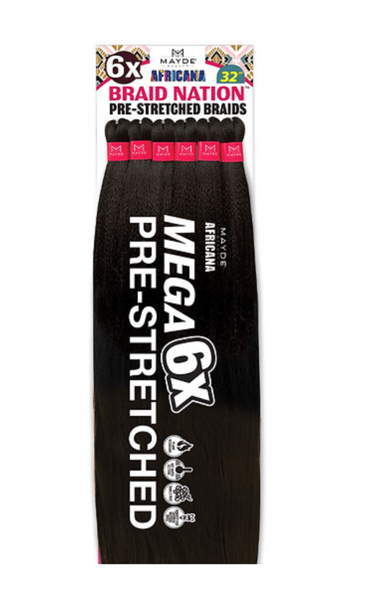 Mayde Beauty Synthetic Braiding Hair – 6X Braid Nation 32″ - Beauty Exchange Beauty Supply