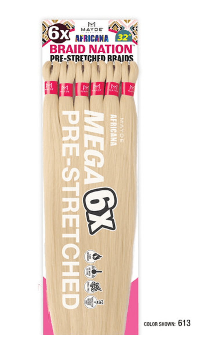 Mayde Beauty Synthetic Braiding Hair – 6X Braid Nation 32″ - Beauty Exchange Beauty Supply