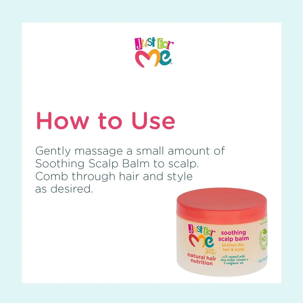 Just For Me Scalp Balm – Soothes & Moisturizes Dry, Itchy Scalp – 6 oz