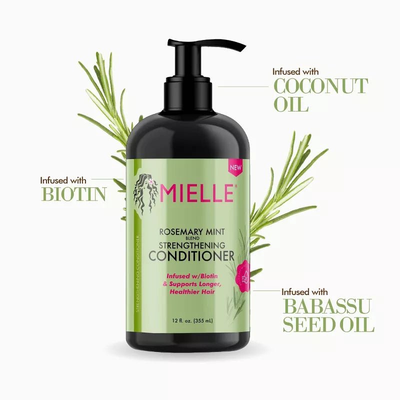 Mielle Organic - Rosemary Mint Conditioner | All Hair | Strengthening Conditioner | Moisturizing | Pump | 12oz | - Beauty Exchange Beauty Supply