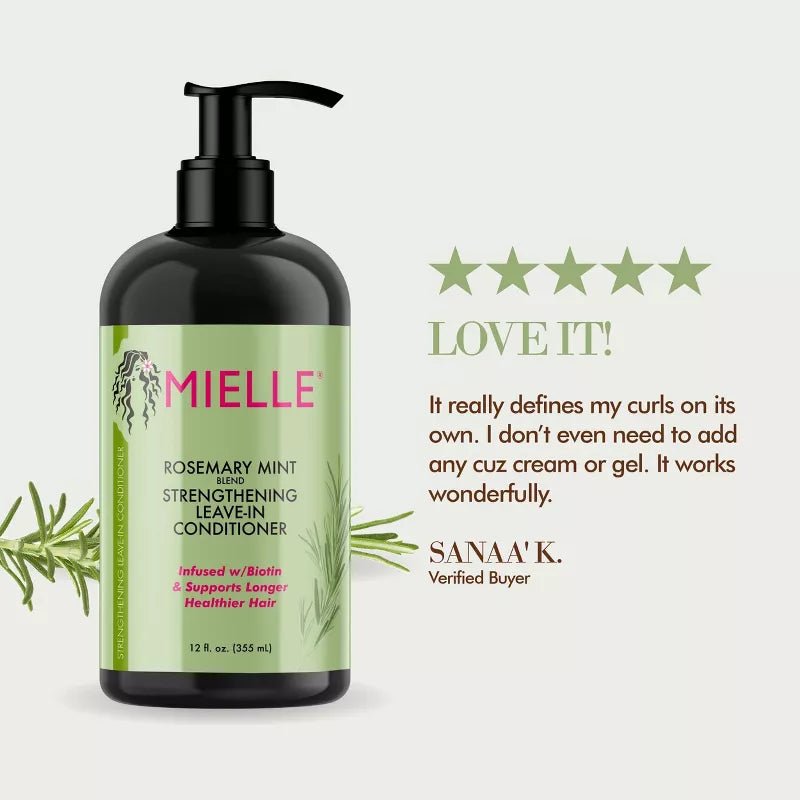 Mielle Organic - Rosemary Mint Leave - In Conditioner | Moisturizing | All Hair Types | Pump Bottle | 12oz - Beauty Exchange Beauty Supply