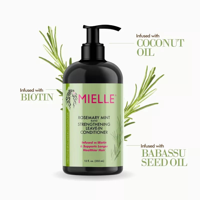 Mielle Organic - Rosemary Mint Leave - In Conditioner | Moisturizing | All Hair Types | Pump Bottle | 12oz - Beauty Exchange Beauty Supply