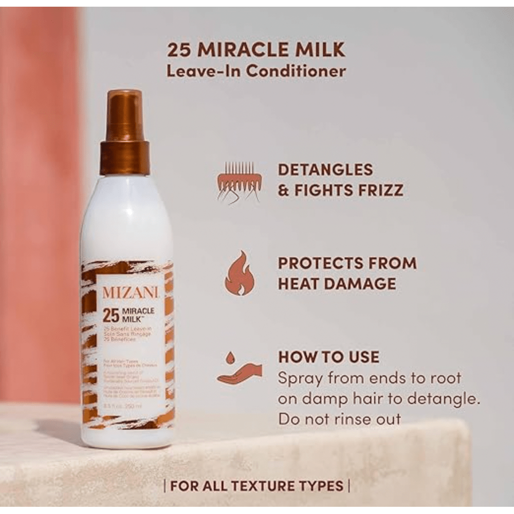 Mizani 25 Miracle Milk Leave - In Conditioner – 8.5oz | 25 Benefits for Soft, Smooth, and Manageable Hair - Beauty Exchange Beauty Supply
