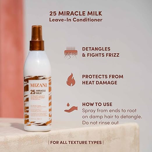 MIZANI 25 Miracle Milk Leave - In Conditioner – Multi - Benefit Hair Treatment | Coconut Oil & Fennel Seed | 13.5 fl oz - Beauty Exchange Beauty Supply