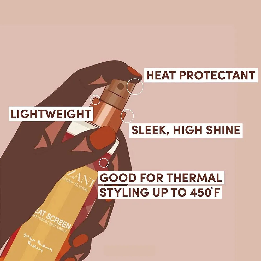 MIZANI Heat Screen Heat Protectant Spray – Lightweight Thermal Shield for All Hair Types | Frizz Control + Shine | 8.5 oz - Beauty Exchange Beauty Supply