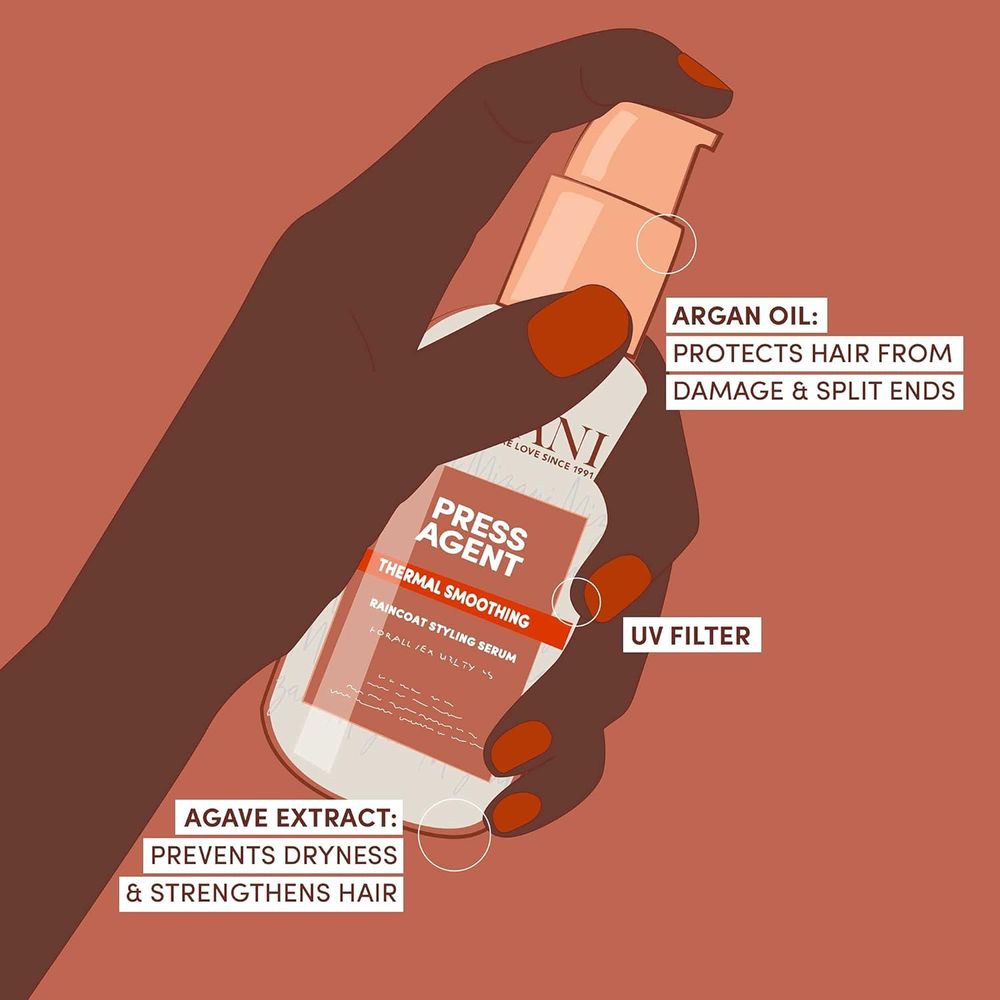 MIZANI Press Agent Blow Dry Serum | Heat Styling Serum | Moisturizes & Protects Hair | 3.38 oz - Beauty Exchange Beauty Supply