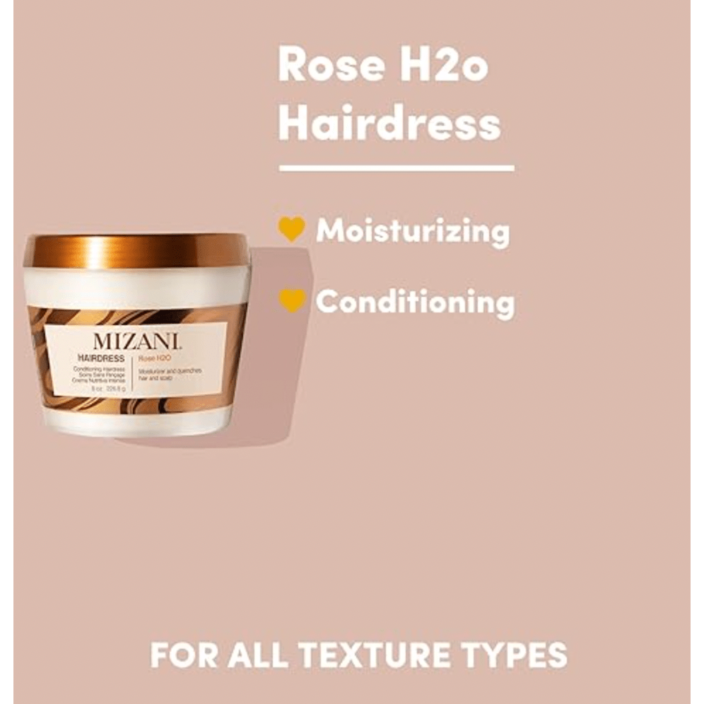 MIZANI Rose H2O Conditioning Hairdress | Hydrates & Relieves Itchy Scalp | For All Hair Types | 8 oz - Beauty Exchange Beauty Supply