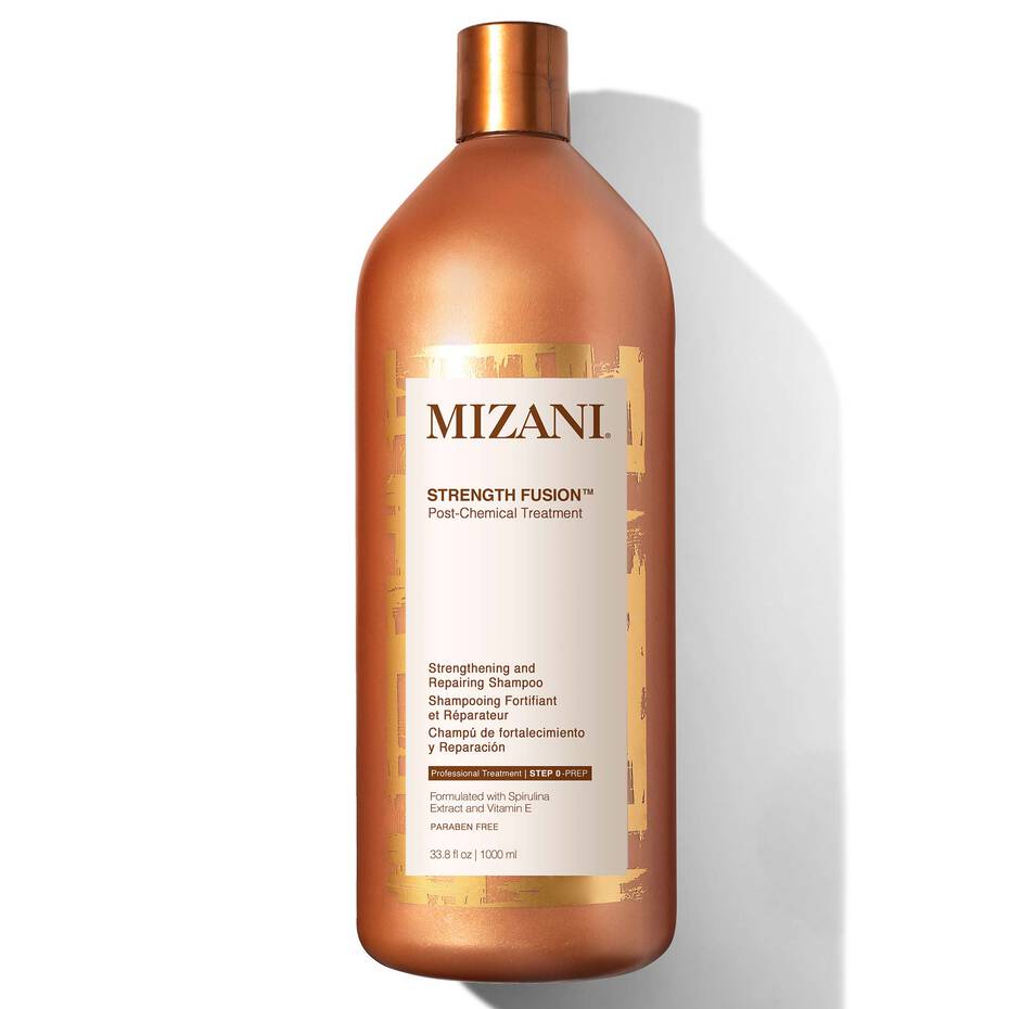 Mizani Strength Fusion Strengthening & Repairing Shampoo | Post - Chemical Treatment | Nourishing & Softening | With Spirulina & Vitamin E | 33.8 oz - Beauty Exchange Beauty Supply