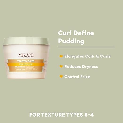 MIZANI True Textures Curl Define Pudding | Defines Curls & Prevents Frizz | Moisturizing Formula with Coconut Oil | Paraben - Free | 8 oz - Beauty Exchange Beauty Supply