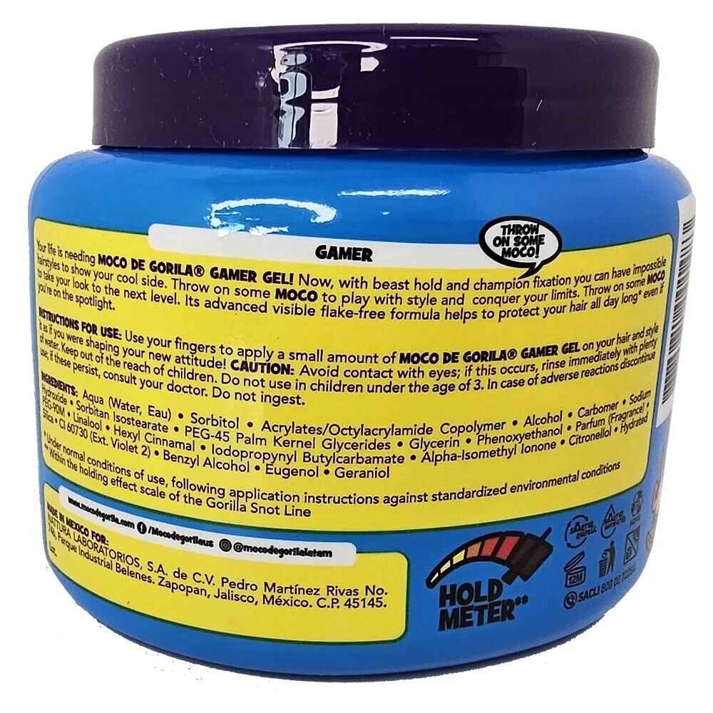 Moco de Gorila Hair Gel – Strong Hold Styling Gel – Punk, Sport, Rockero, Gamer – 9.52oz - Beauty Exchange Beauty Supply
