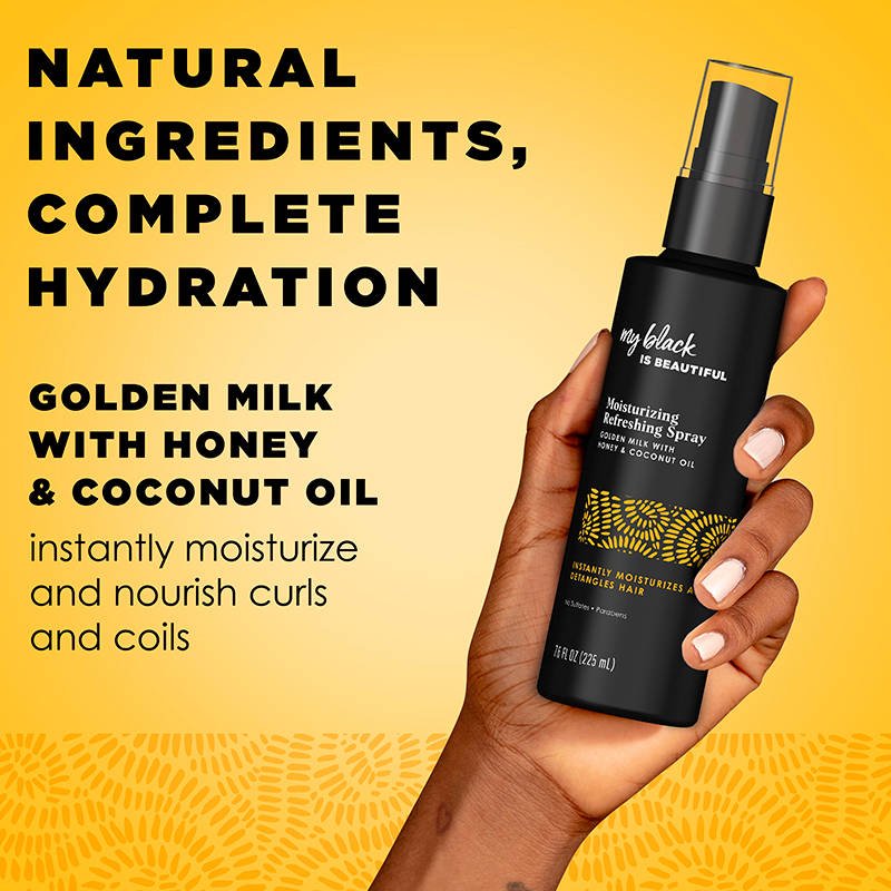 My Black Is Beautiful Moisturizing Refreshing Spray โ Sulfate - Free Hydration for Curly & Coily Hair โ 7.6 fl oz - Beauty Exchange Beauty Supply