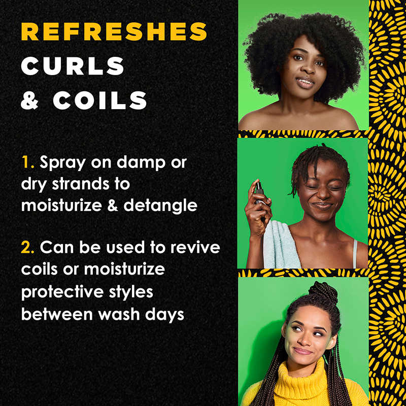 My Black Is Beautiful Moisturizing Refreshing Spray – Sulfate - Free Hydration for Curly & Coily Hair – 7.6 fl oz - Beauty Exchange Beauty Supply