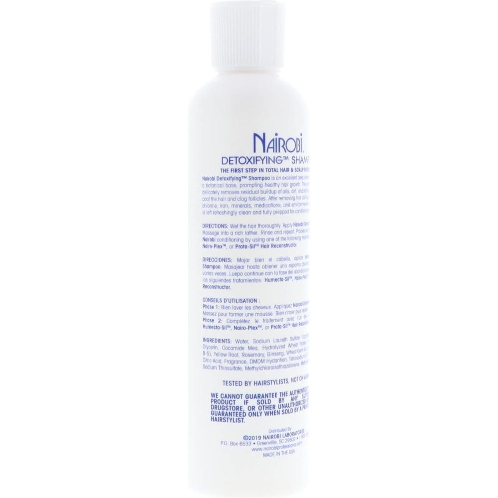 Nairobi Detoxifying Shampoo 8 oz – Deep - Cleansing Formula for Scalp & Buildup Removal - Beauty Exchange Beauty Supply