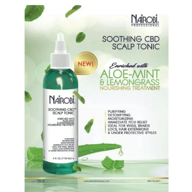 Nairobi Soothing CBD Scalp Tonic 4 oz – Calming Relief for Dry, Itchy Scalp with CBD & Botanicals - Beauty Exchange Beauty Supply