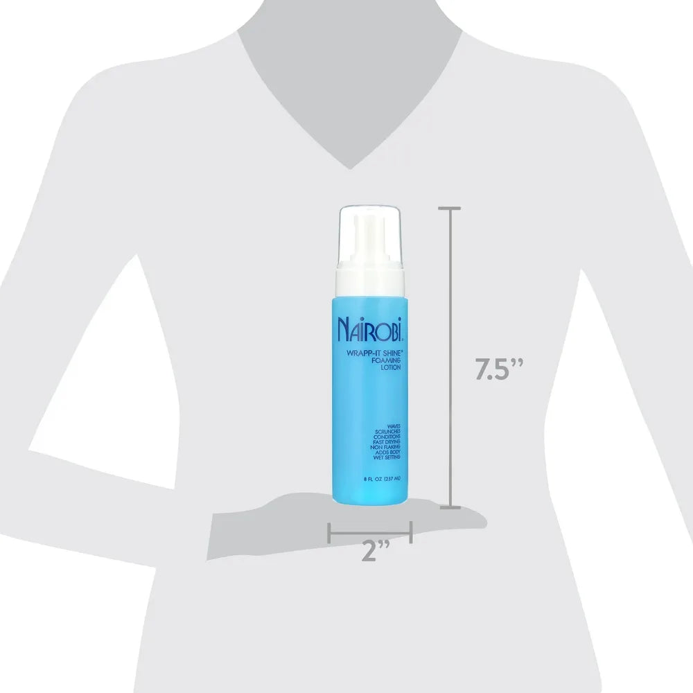 Nairobi Wrapp - It Shine Foaming Lotion Hair Wrapping or Setting | Provide Hair Hold & Shine | 8oz - Beauty Exchange Beauty Supply