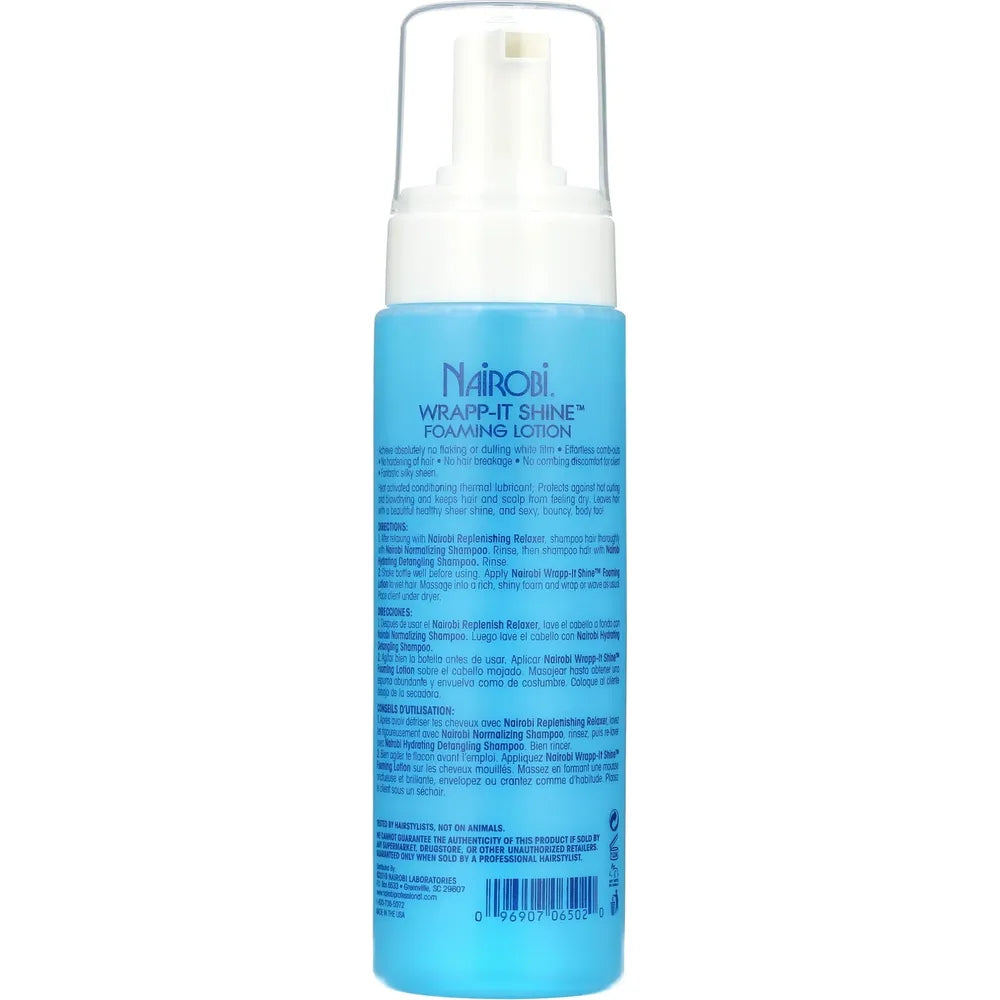Nairobi Wrapp - It Shine Foaming Lotion Hair Wrapping or Setting | Provide Hair Hold & Shine | 8oz - Beauty Exchange Beauty Supply