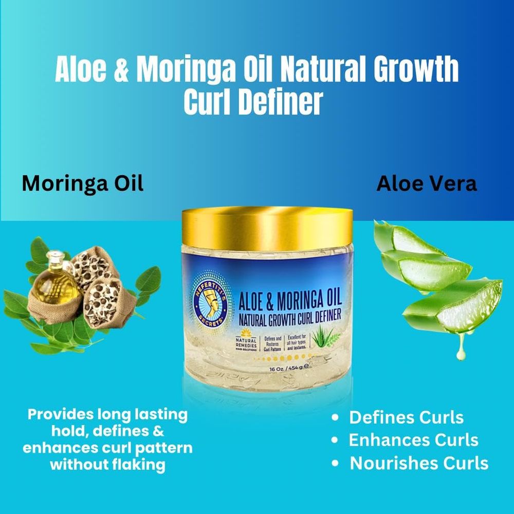 Nefertiti's Secrets Natural Growth Curl Definer – Defines, Nourishes & Promotes Hair Growth – 16 oz - Beauty Exchange Beauty Supply