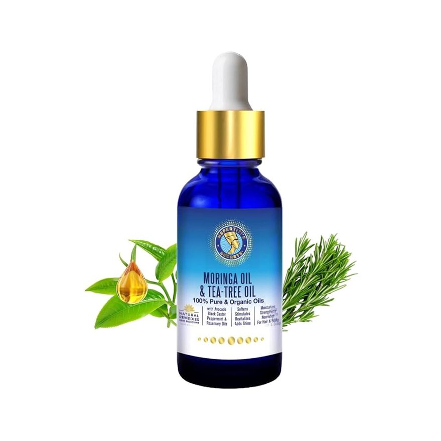Nefertiti's Secrets Natural Moringa & Tea Tree Oil | 100% Pure & Organic | Hair + Scalp + Skin - Beauty Exchange Beauty Supply