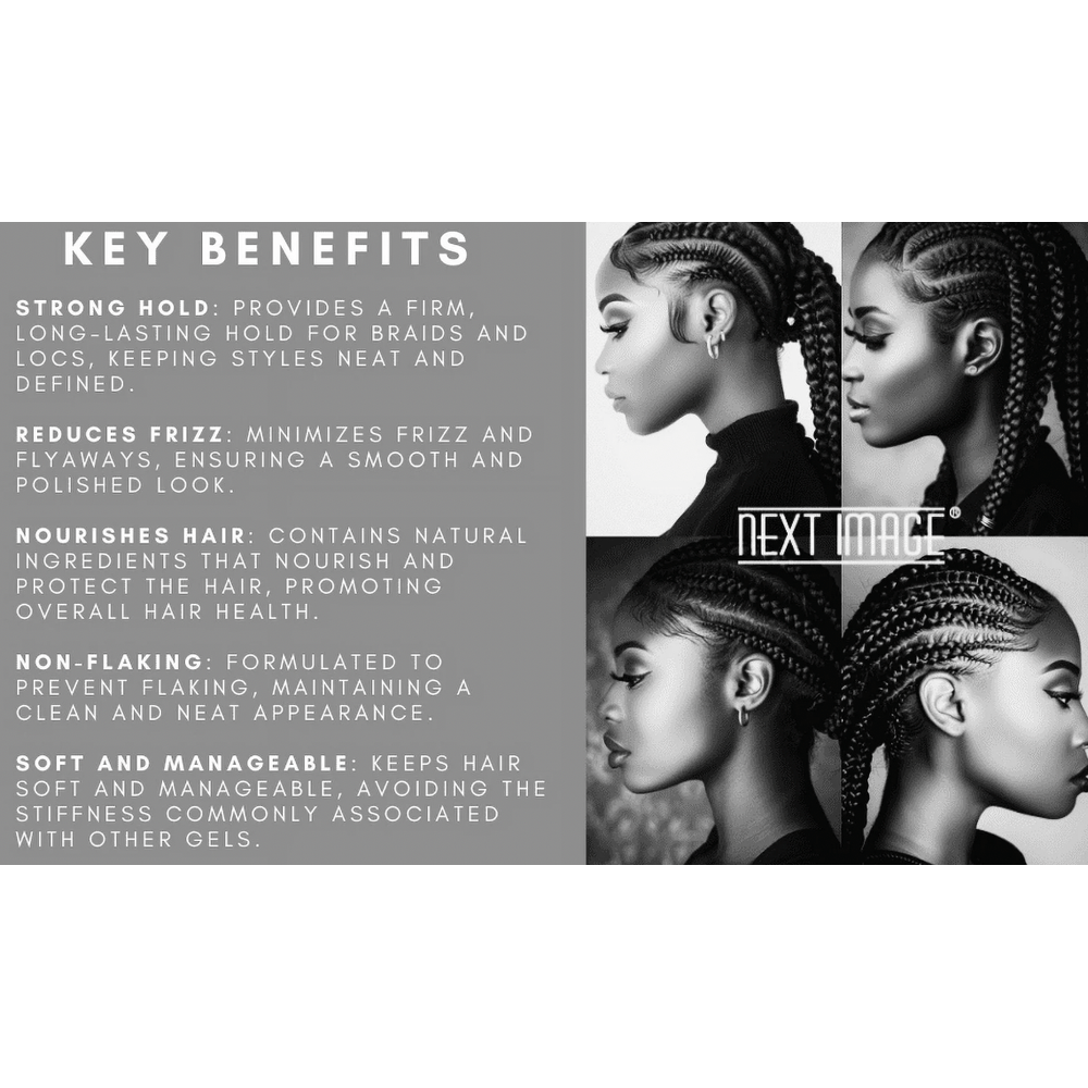 Next Image Braid Locking Gel – Cherry Blossom & Pomegranate | Black Castor & Argan – 3 oz - Beauty Exchange Beauty Supply