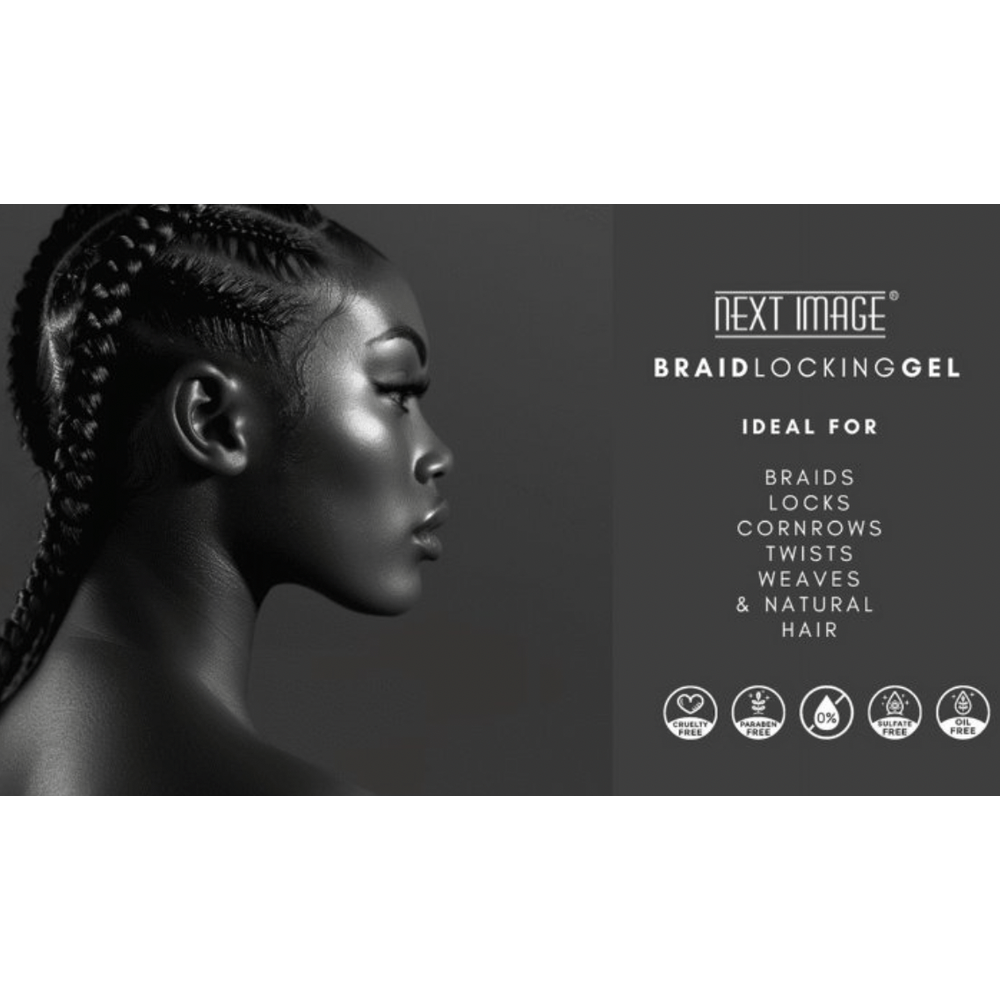 Next Image Braid Locking Gel – Cherry Blossom & Pomegranate | Black Castor & Argan – 3 oz - Beauty Exchange Beauty Supply
