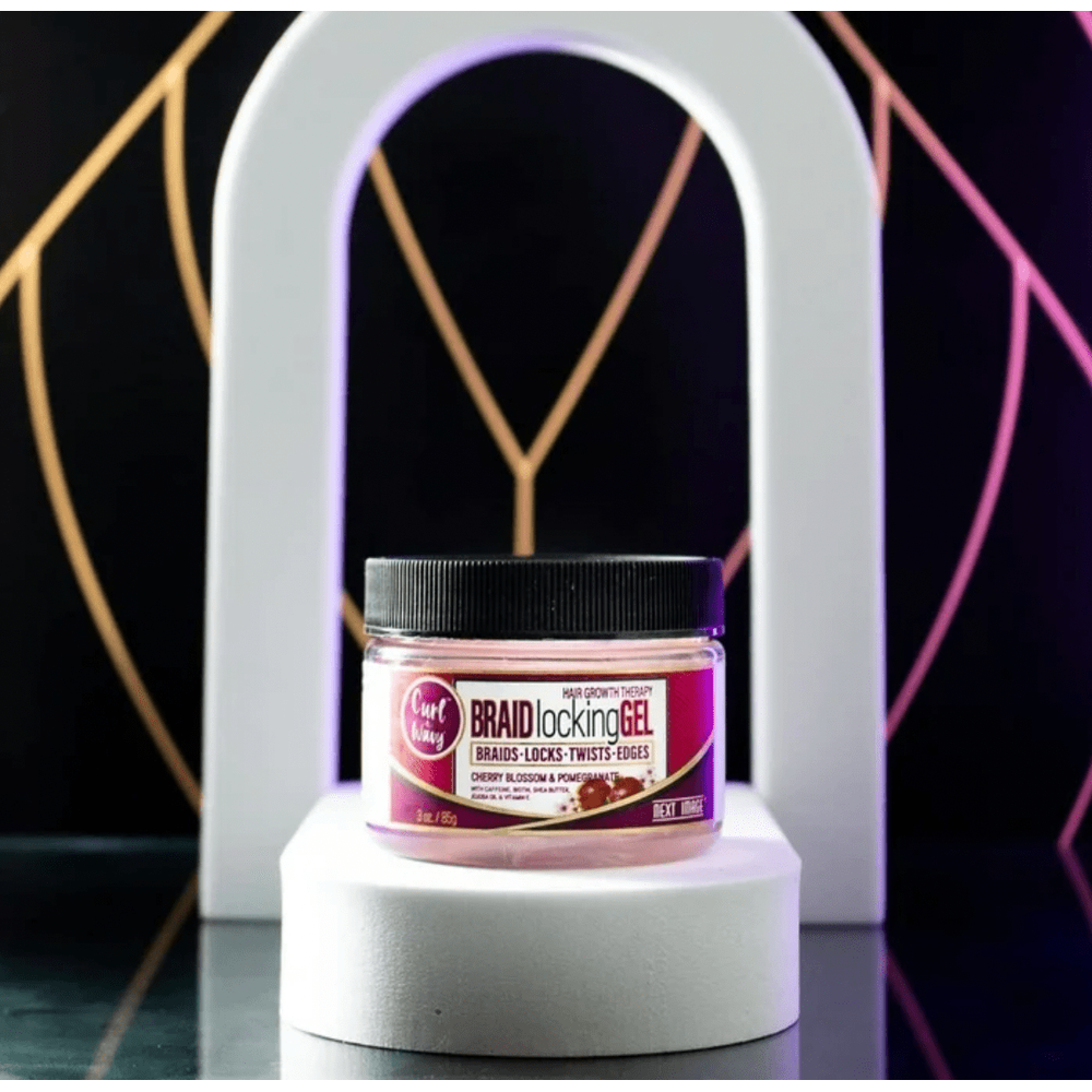 Next Image Braid Locking Gel – Cherry Blossom & Pomegranate | Black Castor & Argan – 3 oz - Beauty Exchange Beauty Supply
