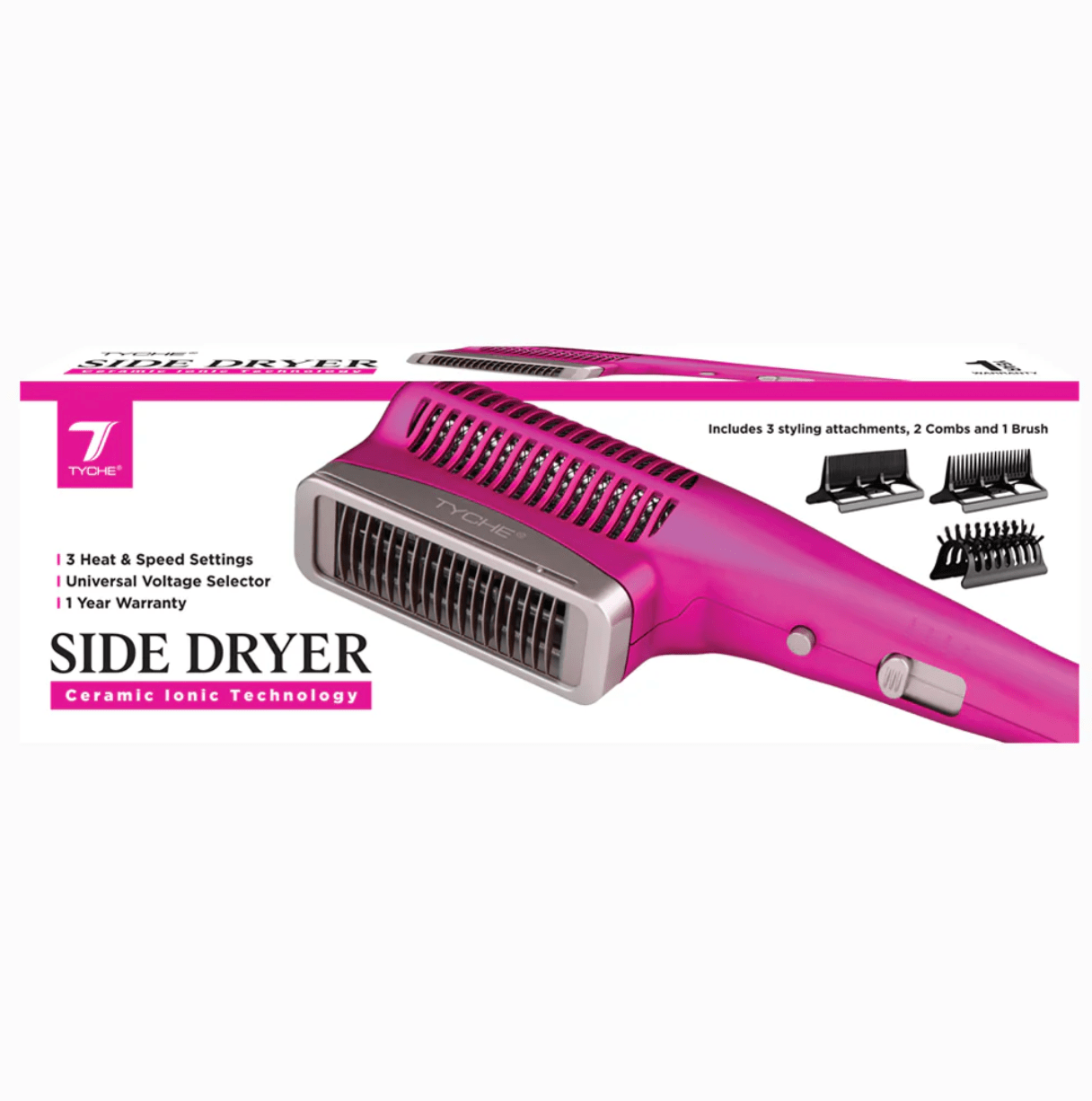 Nicka K New York Side Dryer Ceramic Ionic - 3 Attachments - Beauty Exchange Beauty Supply