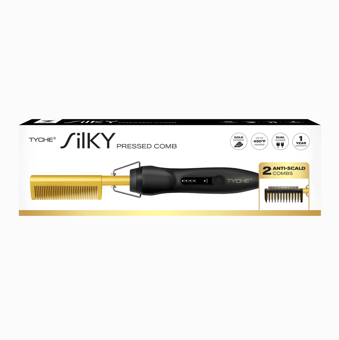 Nicka K New York Tyche Silky Pressed Comb – Dual Voltage - Beauty Exchange Beauty Supply