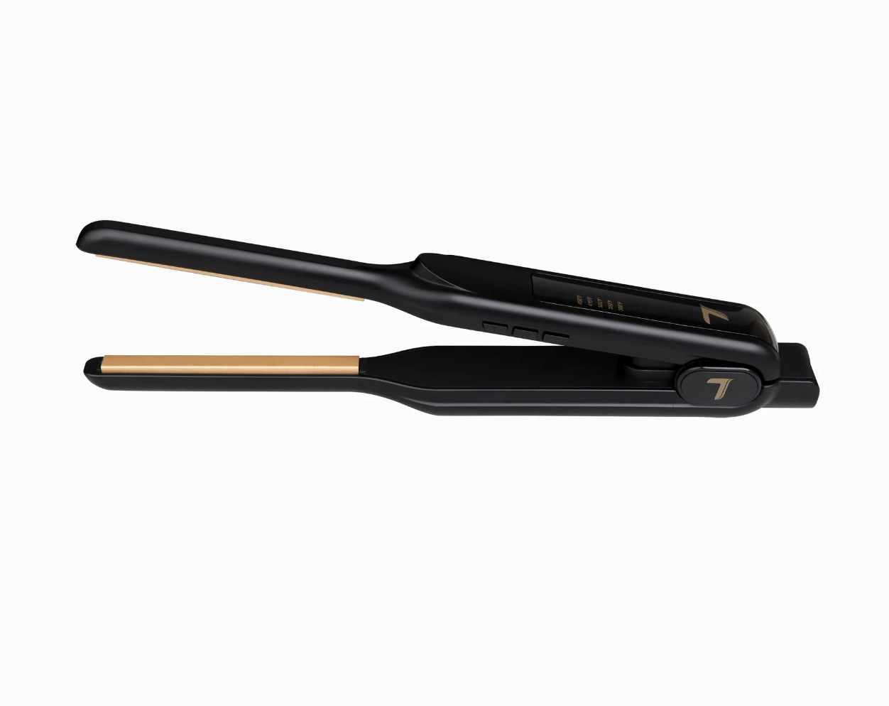 Nicka K Tyche Gold Ceramic Flat Iron – 3/10" - Beauty Exchange Beauty Supply