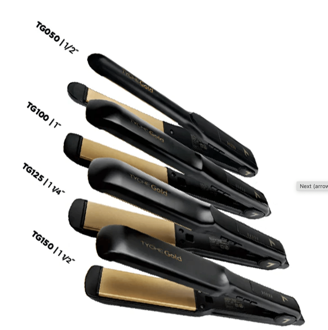 Nicka K Tyche Gold Ceramic Flat Iron – Double Coated Plates - Beauty Exchange Beauty Supply