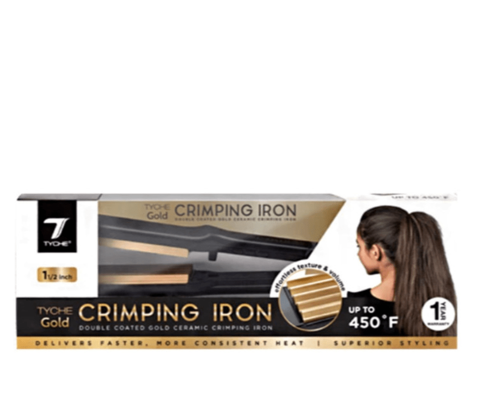 Nicka K Tyche Gold Crimping Iron – 1.5" - Beauty Exchange Beauty Supply