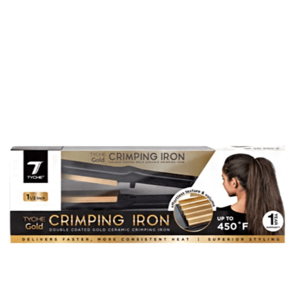 Nicka K Tyche Gold Crimping Iron – 1.5" - Beauty Exchange Beauty Supply