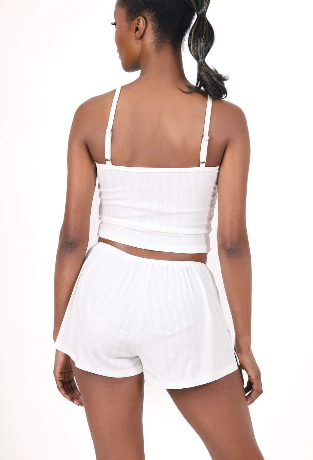 NUEE New York Crop Cami & Shorts Lounge Set - Beauty Exchange Beauty Supply