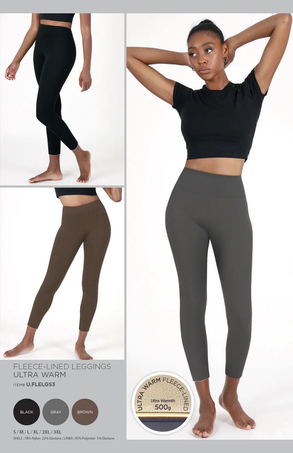 NUEE New York Fleece-Lined Leggings – Ultra Warm - Beauty Exchange Beauty Supply
