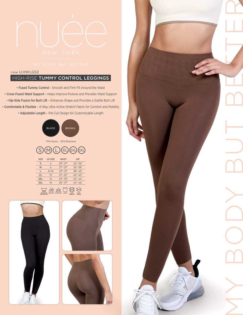 NUEE New York High-Rise Tummy Control Leggings - Beauty Exchange Beauty Supply