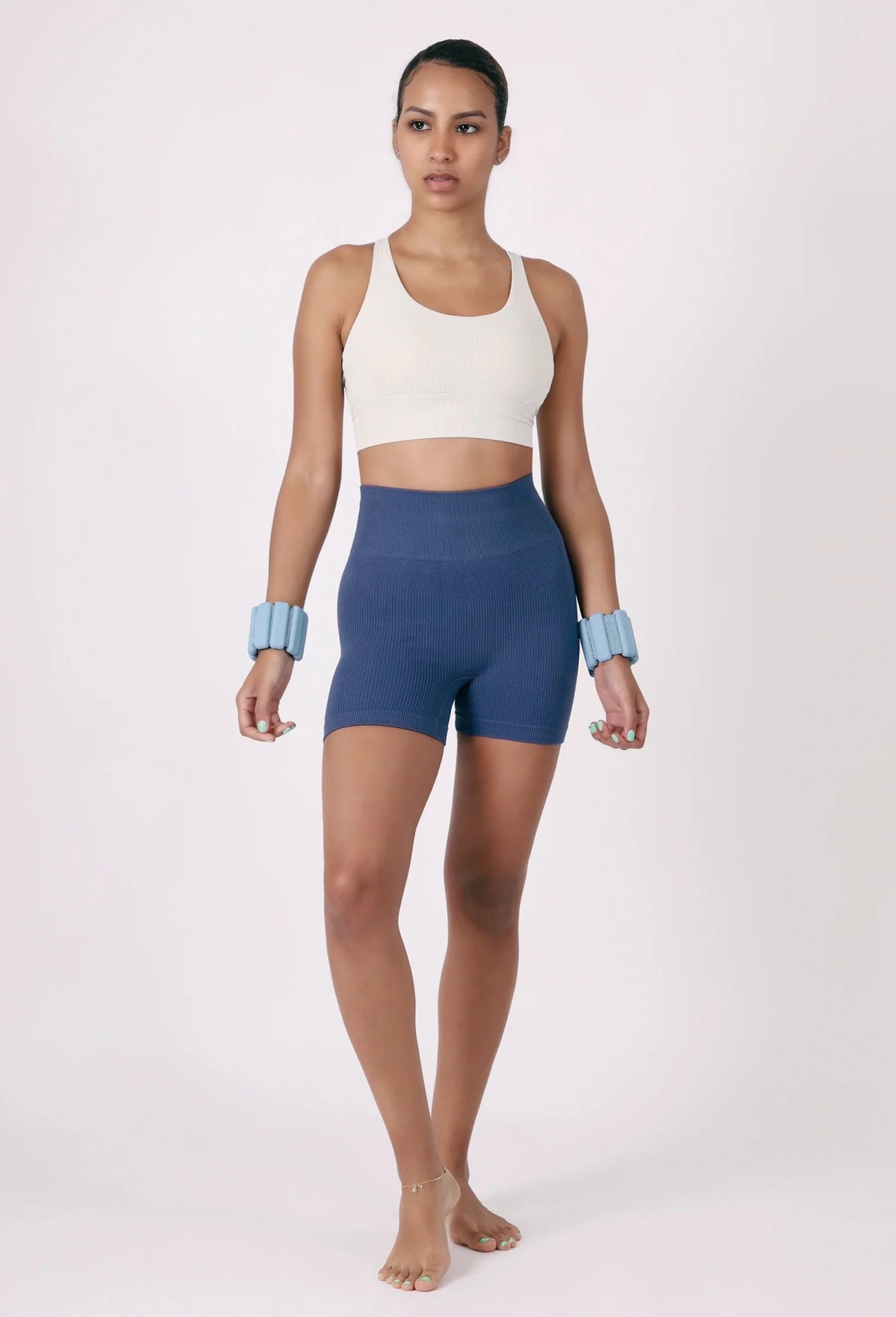 NUEE New York Ribbed Knit High-Rise Biker Shorts – 4.5" - Beauty Exchange Beauty Supply