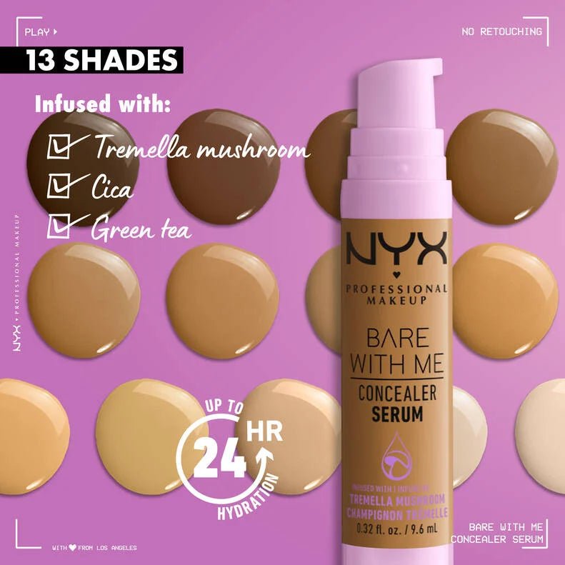 NYX Bare With Me Concealer Serum – 14 Shades - Beauty Exchange Beauty Supply
