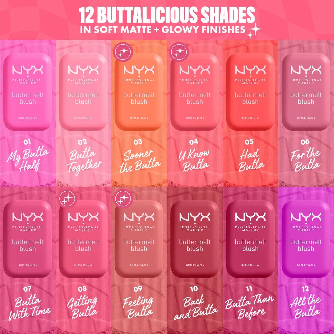 NYX Buttermelt Blush – 12 Shades - Beauty Exchange Beauty Supply